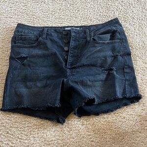 JustUSA Willa high rise frayed hem shorts